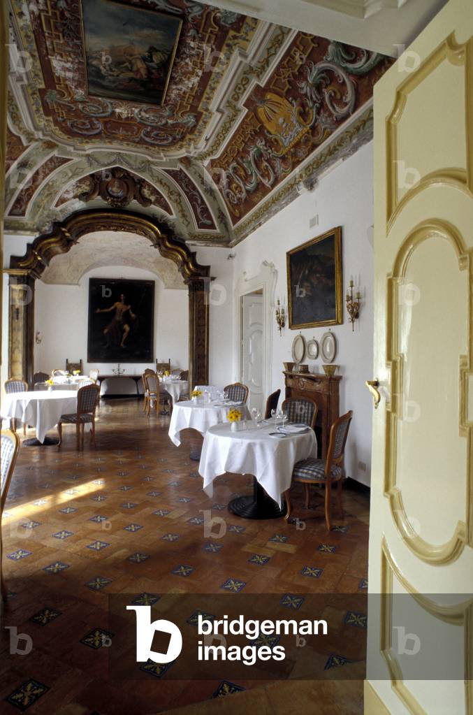 Interior of Palumbo hotel, Ravello, Campania, Italy