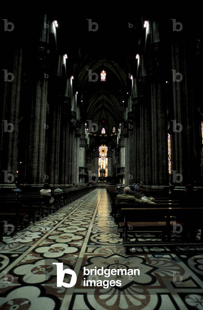 Interior of Duomo, Milan, Lombardy, Italy