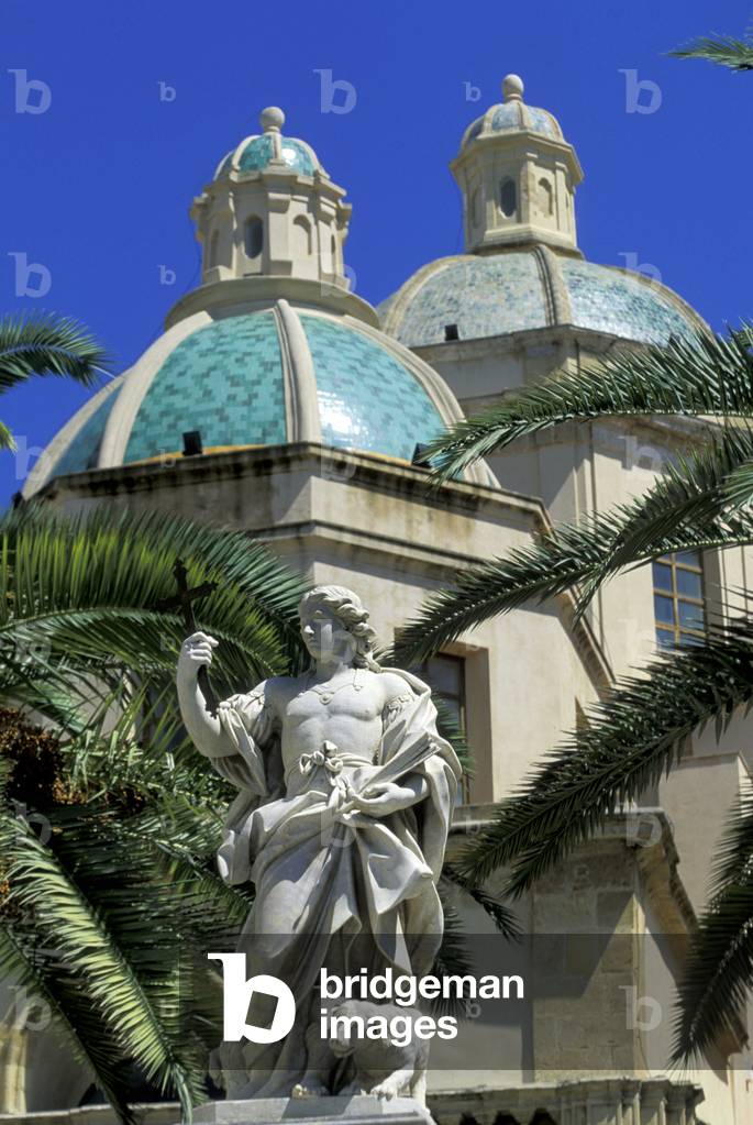 Domes, Cathedral and San Vito churches, Mazara del Vallo, Sicily, Italy