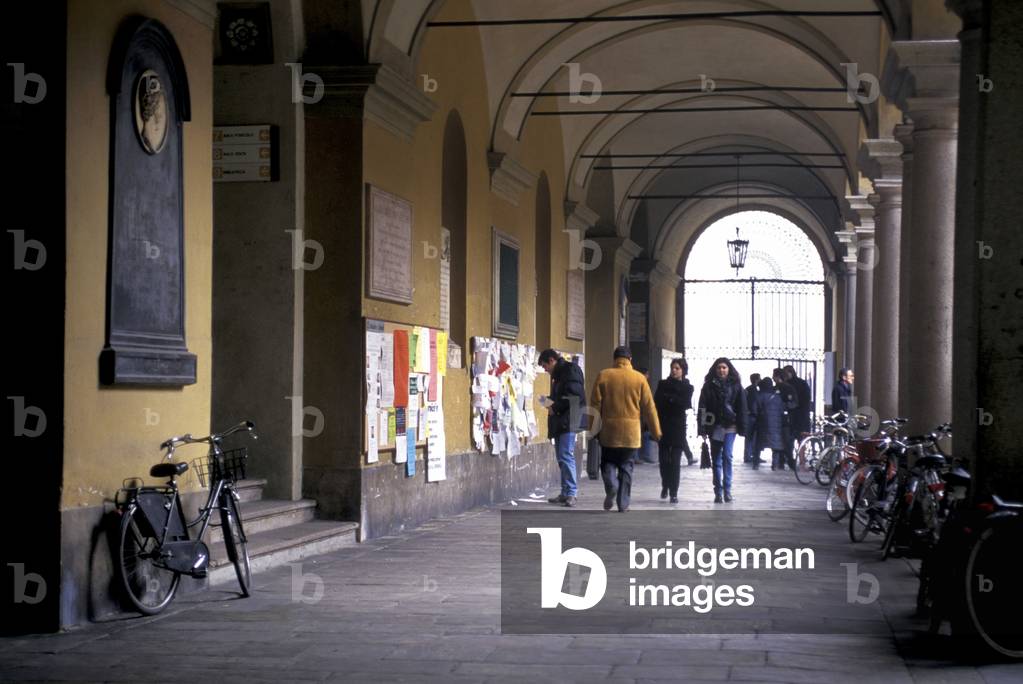 Porch of University, Pavia, Lombardy, Italy