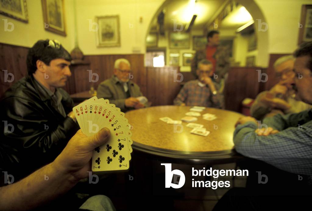 Playng cards, “” Civili”” Bar, Livorno, Tuscany, Italy
