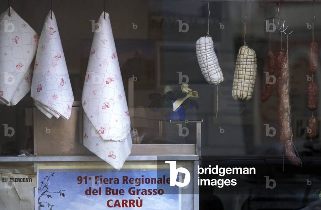 Butcher's shop, Carrù, Piedmont, Italy