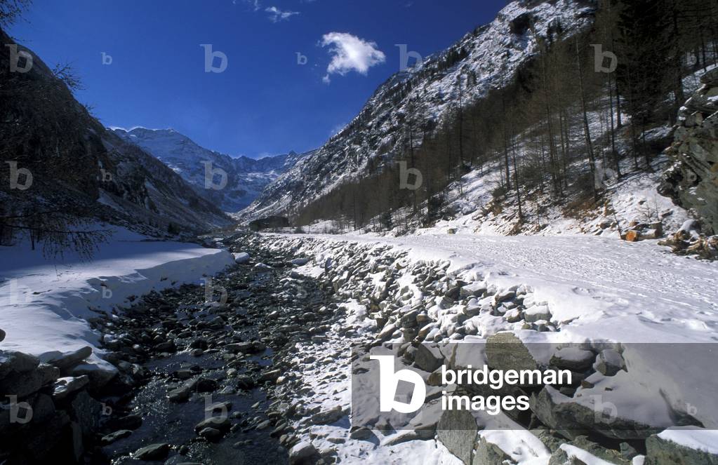 Landscape of Lillaz, Cogne, Valle d'Aosta, Italy
