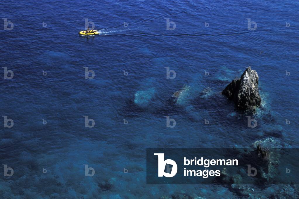The sea in front of S. Domino island, Tremiti island, Foggia, Puglia, Italy.