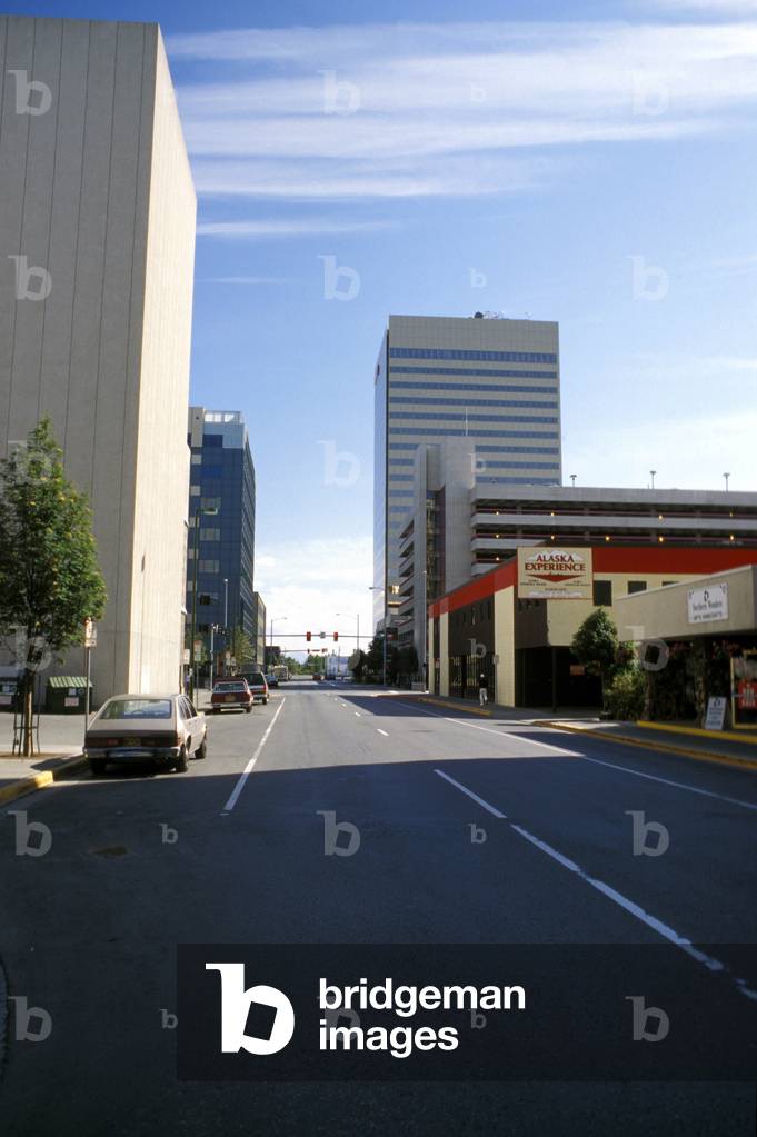 Foreshortening, Anchorage, Alaska, United States of America, North America