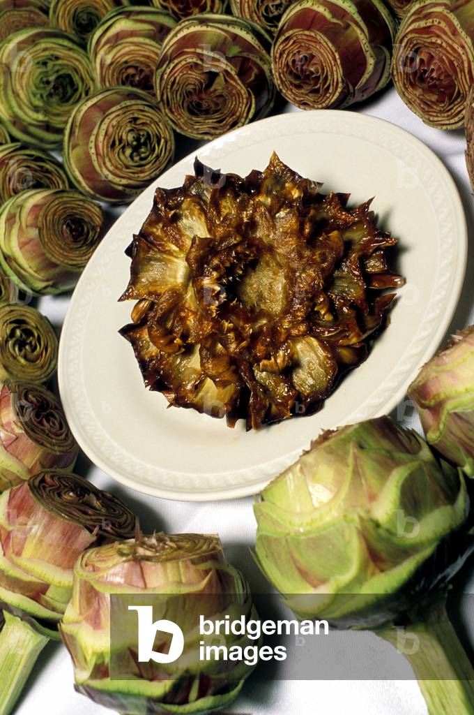 Fried artichoke, Rome, Lazio, Italy