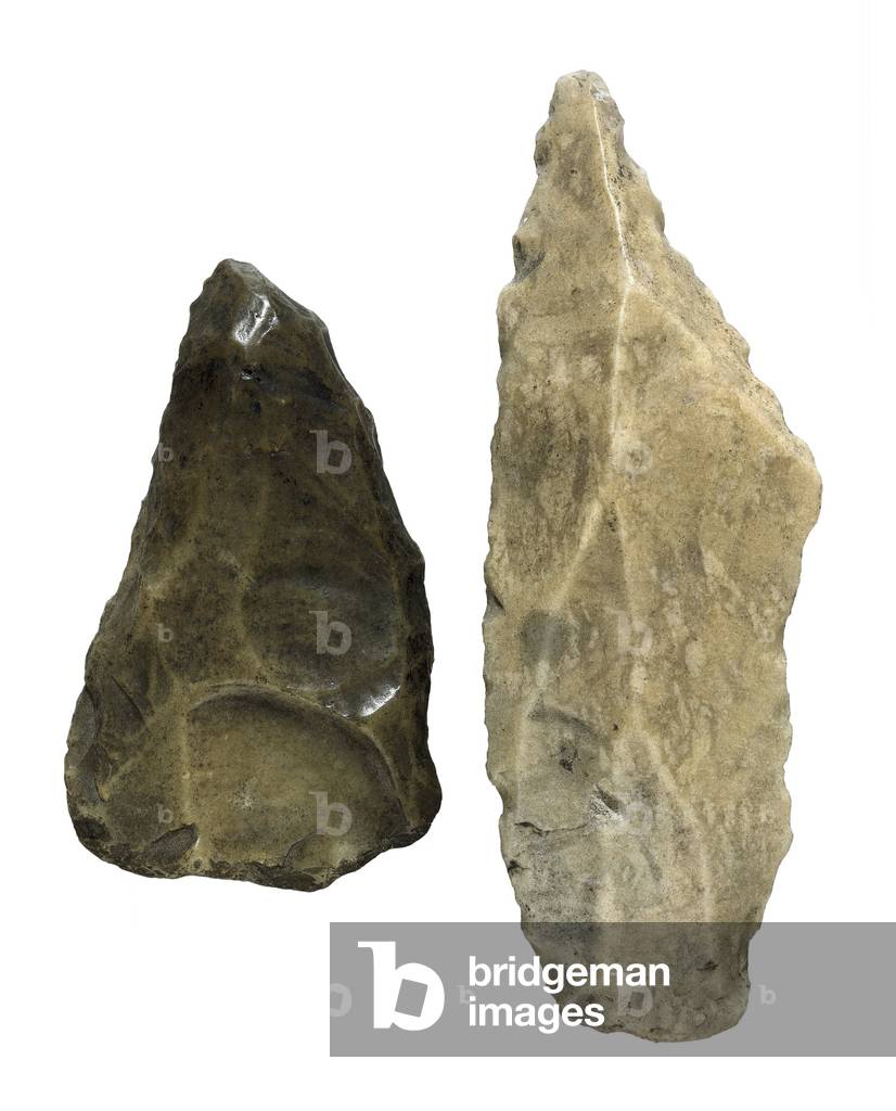 Axes. Middle Paleolithic. Photography. SPAIN. CATALONIA. BARCELONA. Barcelona. Archaeology Museum of Catalonia