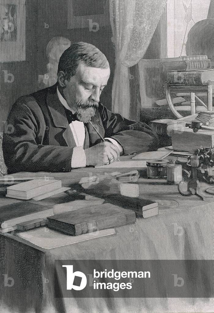 SIENKIEWICZ, Henryk (1846-1916). Polish writer, Nobel Prize winner in 1905. Engraving.  
