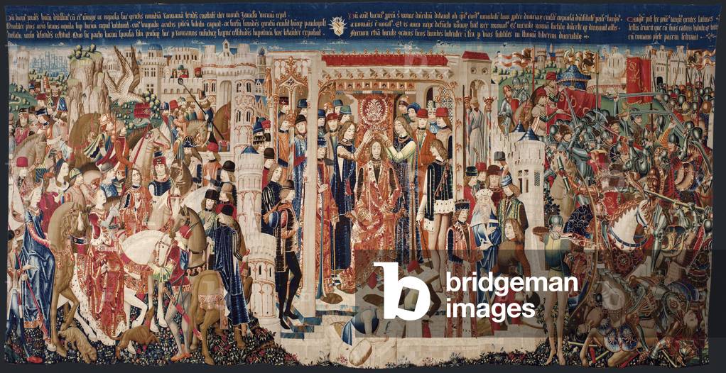 Tapestry illustrating Tarquinius Priscus. ca. 1475 (tapestry)