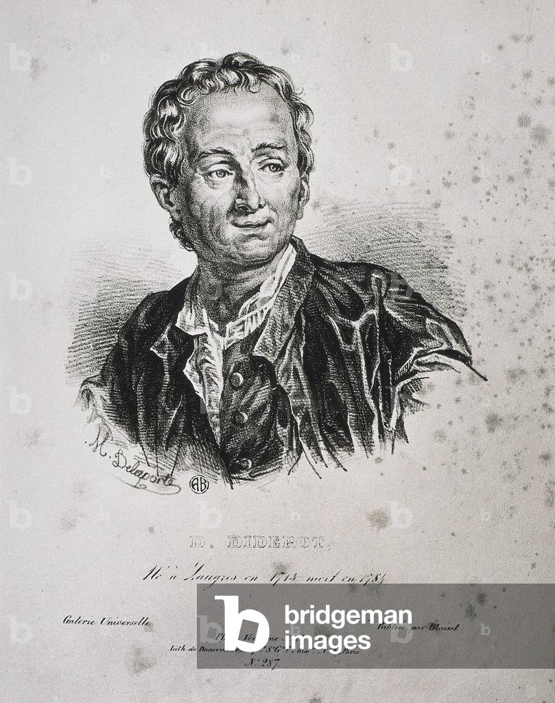 ROLAND DE LA Porte, Henri Horace (1724-1793). Denis Diderot. Ende des 18. gegen DIDEROT, Denis (1713-1784). En