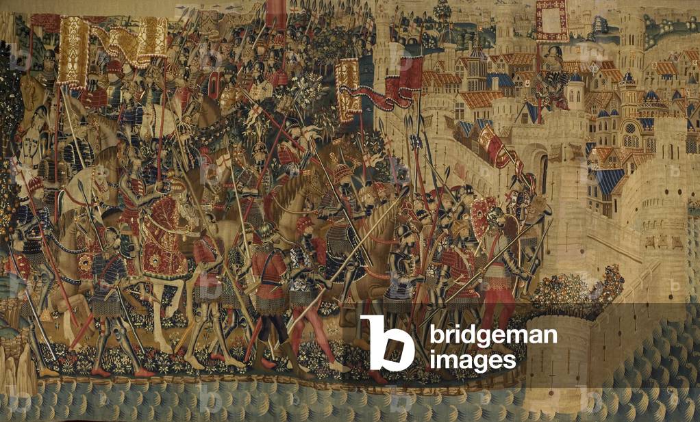 Bild von Wandteppich "Der Fall von Tanger" 1472 von Pasquier Grenier