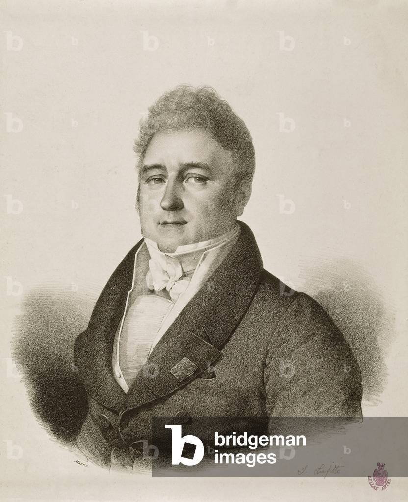Immagine di Incisione "Ritratto di Jacques Lafitte (incisione)", b/w