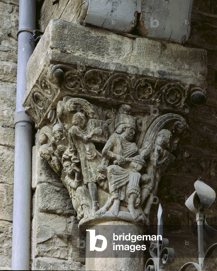 Bild von Fotografie "Kathedrale von Jaca. 11. gegen SPANIEN. Jaca ein. Die Kathedrale. King David-Musiker. Cap