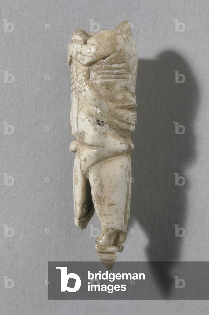 Frammento di osso intagliato con scena erotica. Arte romana. Primo Impero. Rilievo. SPAGNA. CATALOGNA. BARCELL