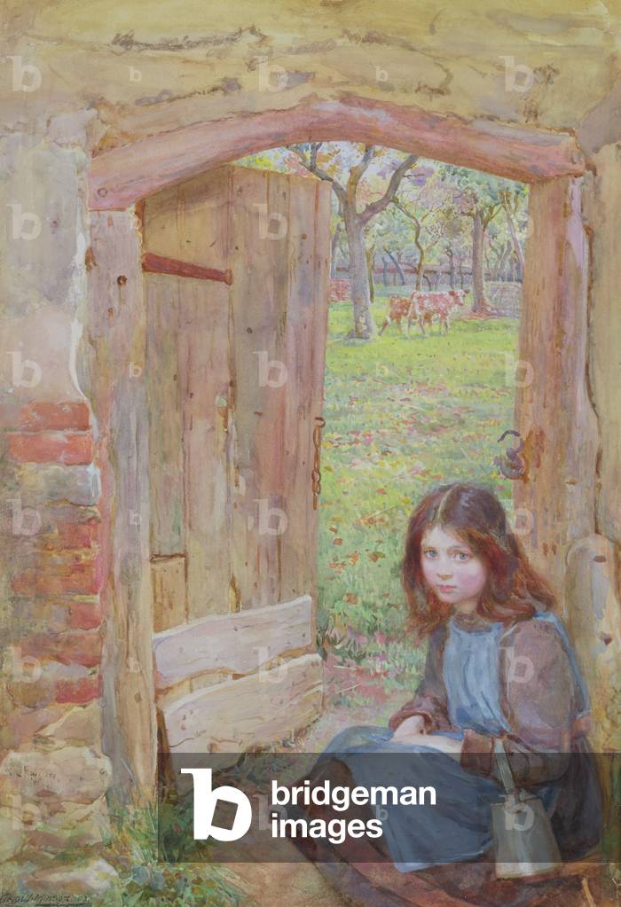 Alla porta del frutteto, 1903 (w/c e body colour su carta)