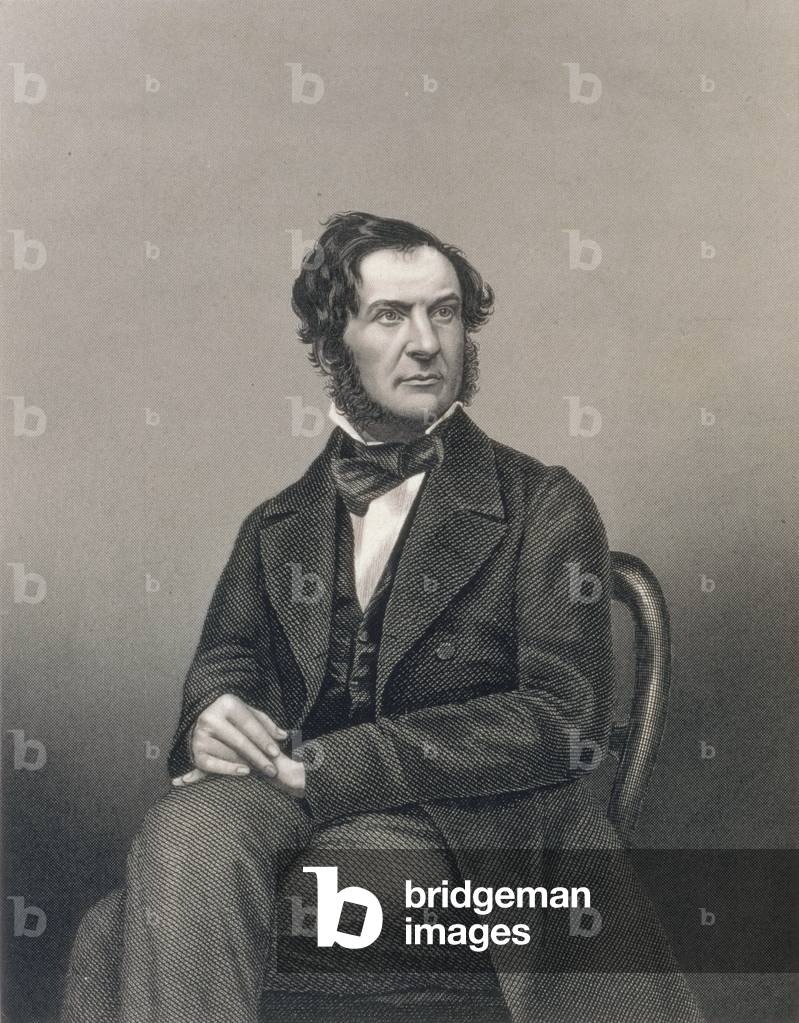 William Ewart Gladstone (1809-98), engraved by D.J. Pound after a photograph (litho)