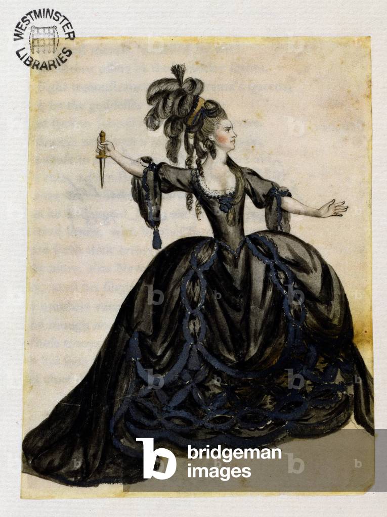 An Actress Playing Lady Macbeth (w/c on paper)