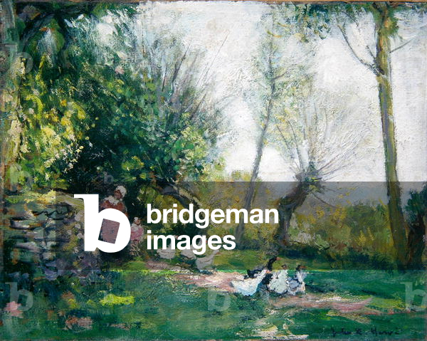 Gänse (Öl auf Platte)