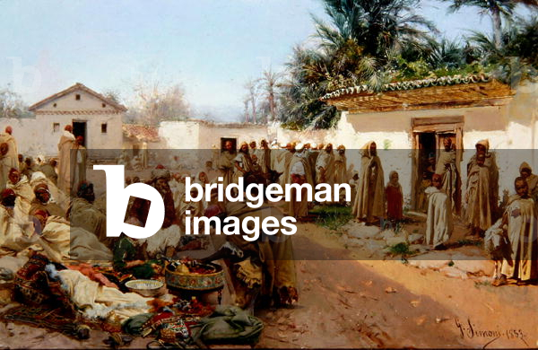 Arab Village Scene, 1883 (oil on panel) (see 246392 for pair)