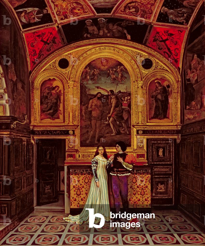 Romeo and Juliet, c.1860-70 (oil on canvas)