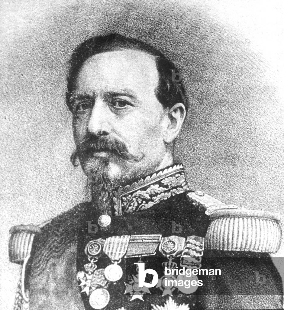 French general Charles Denis Bourbaki (engraving)