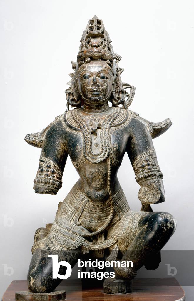 Garuda, from Mandla Fort, Madhya Pradesh, 1200 AD (black stone)