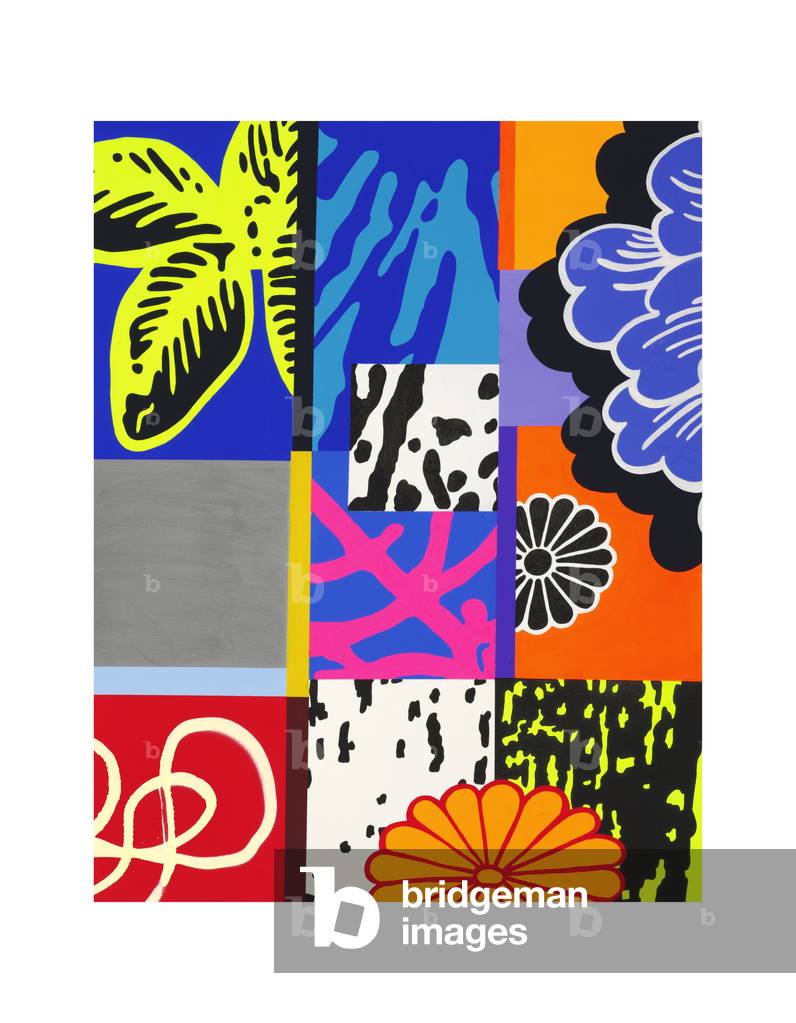 Study for Fragmented Landscape, 2020 (pigment and acrylic on paper)