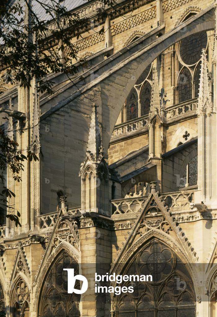 La cathedrale Notre Dame de Paris, Paris 4. Construction from 1160, rehabilitation by Viollet Le Duc, 19th century.