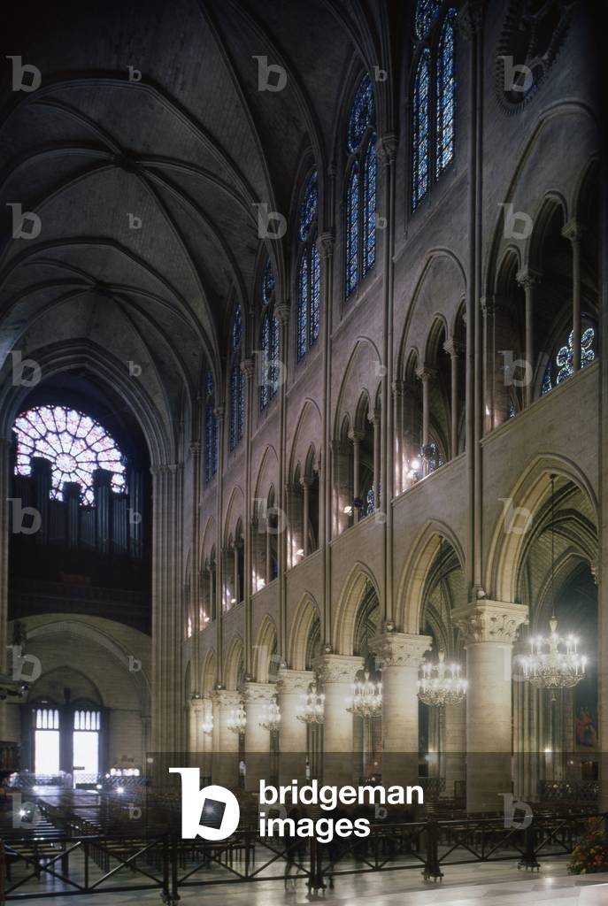 La cathedrale Notre Dame de Paris, Paris 4. Construction from 1160, rehabilitation by Viollet Le Duc, 19th century.