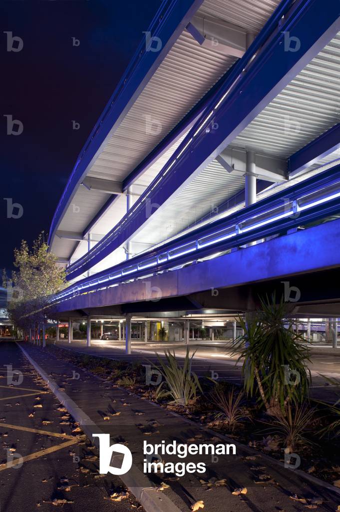 The Odysseum parking in the Marianne ZAC, rue Georges Melies in Montpellier (Gironde). Construction 2009, architects Cuno Brullmann, Jean Luc Crochon+Associes and Patrice Genet. Photography 01/12/09.