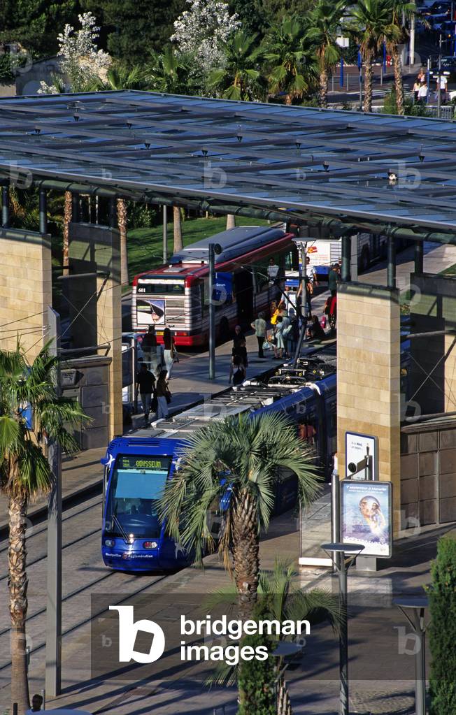 The tramway in Montpellier made by Elisabeth Garrouste and Mattia Bonetti, 2000. Photography 2000.