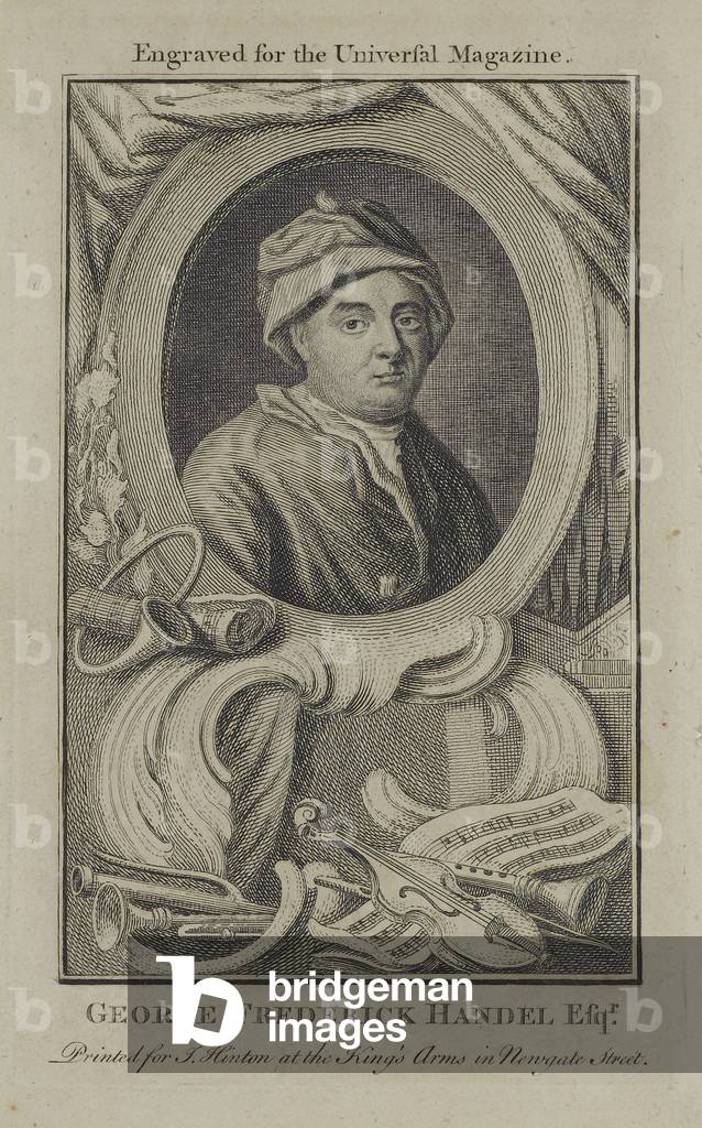 George Frideric Handel, engraved for the Universal Magazine, c.1760 (engraving)
