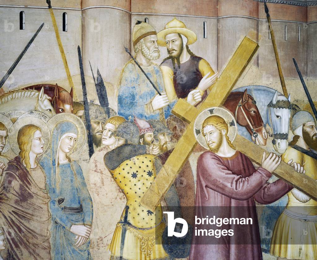 Jesus Carrying the Cross, by Andrea Di Bonaiuto, 1365-1367, fresco