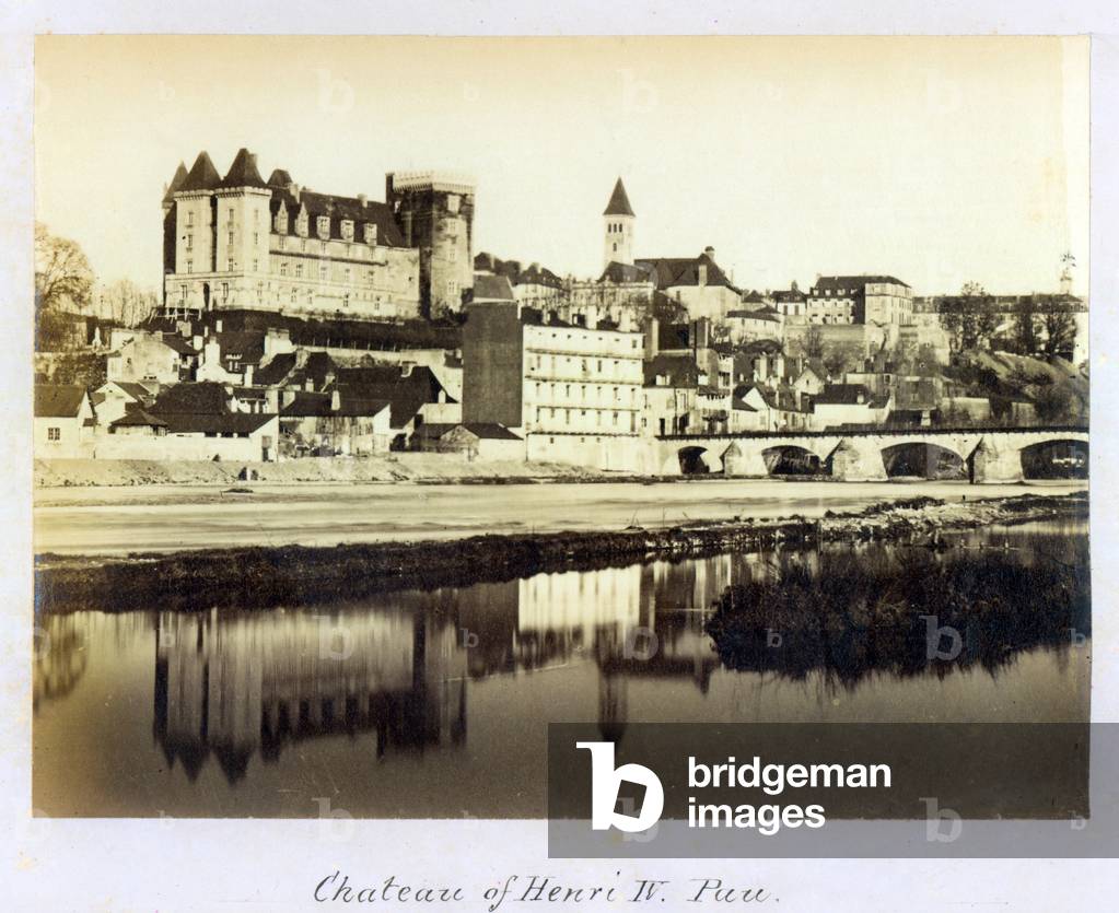 Postcard depicting the royal castle of Pau where King Henri IV of France and Navarre was born 13 December, 1553, c. 1900 (photo)