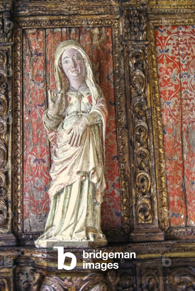 Carved statue of a the Pregnant Virgin Mary, Lamego, Portugal c.1562 (painted wood)