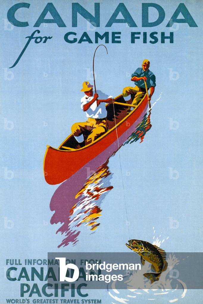 Canada for Game Fish, Canadian Pacific, 1939 (colour Litho)