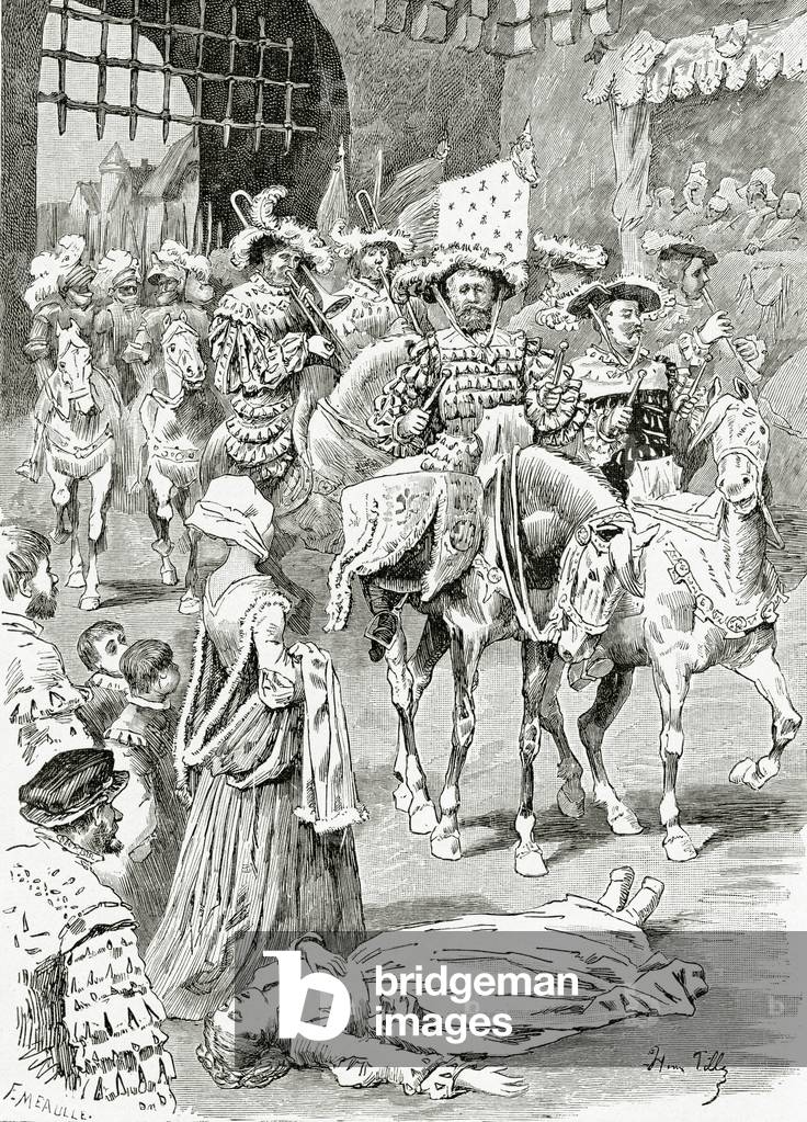 La Fiancée du Timbalier, 19th Century (b/w engraving)