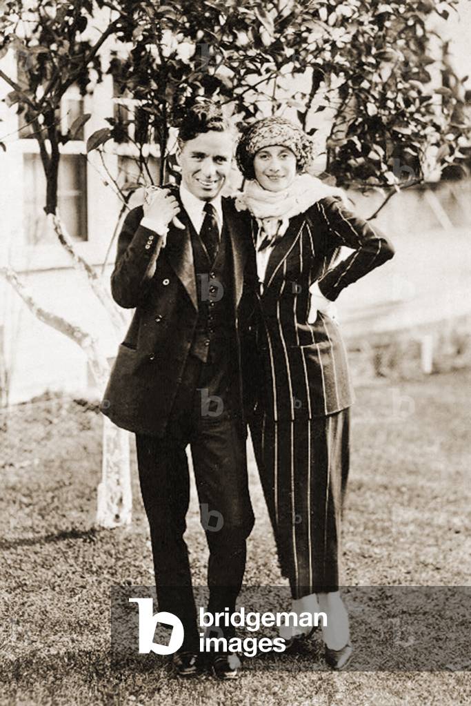 Charlie Chaplin and Anna Pavlova, c.1933 (b/w photo)