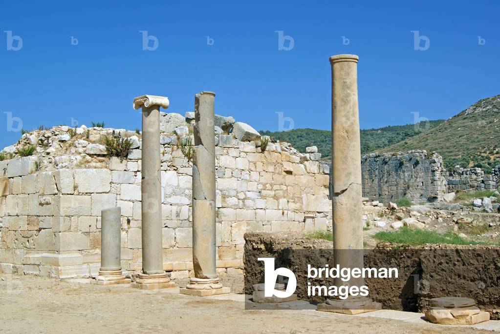 View of the partially restored main street of Patara, Turkey (photo)