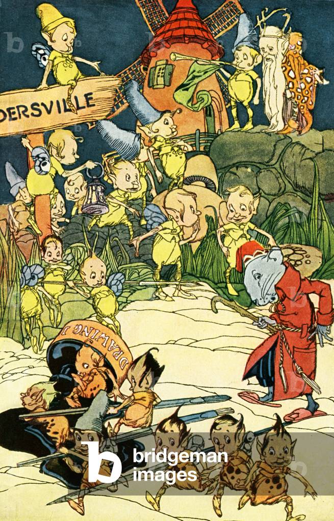 Illustration from 'The Perhappsy Chaps' by Ruth Plumly Thomson,  published in Chicago by P.F. Volland & Co., 1918 (colour litho)