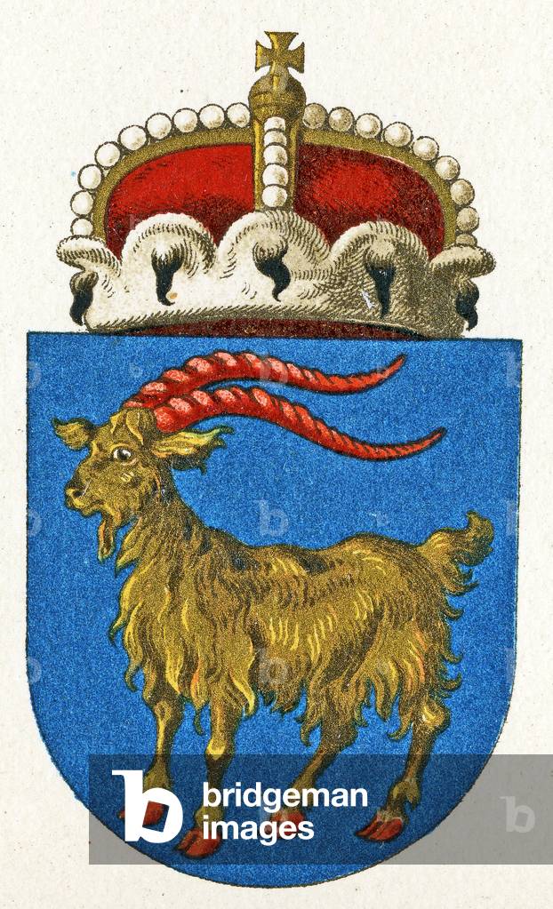 Coat of Arms of Istria, c.1898 (colour litho)