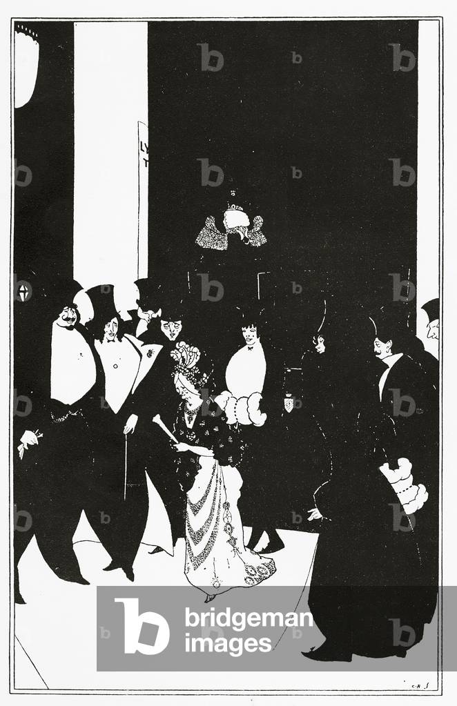 Lady Gold's Escort, illustrazione da «Il libro giallo», 1894 (litografia)