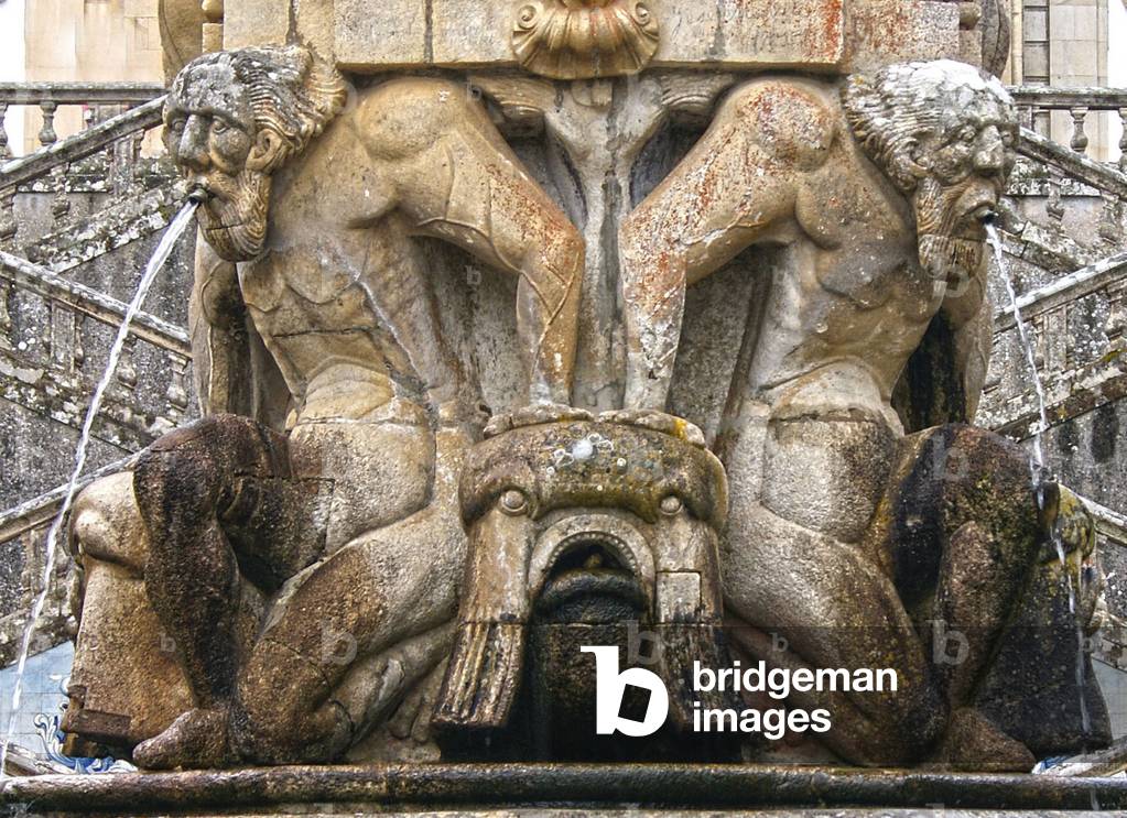 Mythical atlantes at the base of an Obelisk, Lamego, Portugal. 1738 (granite)