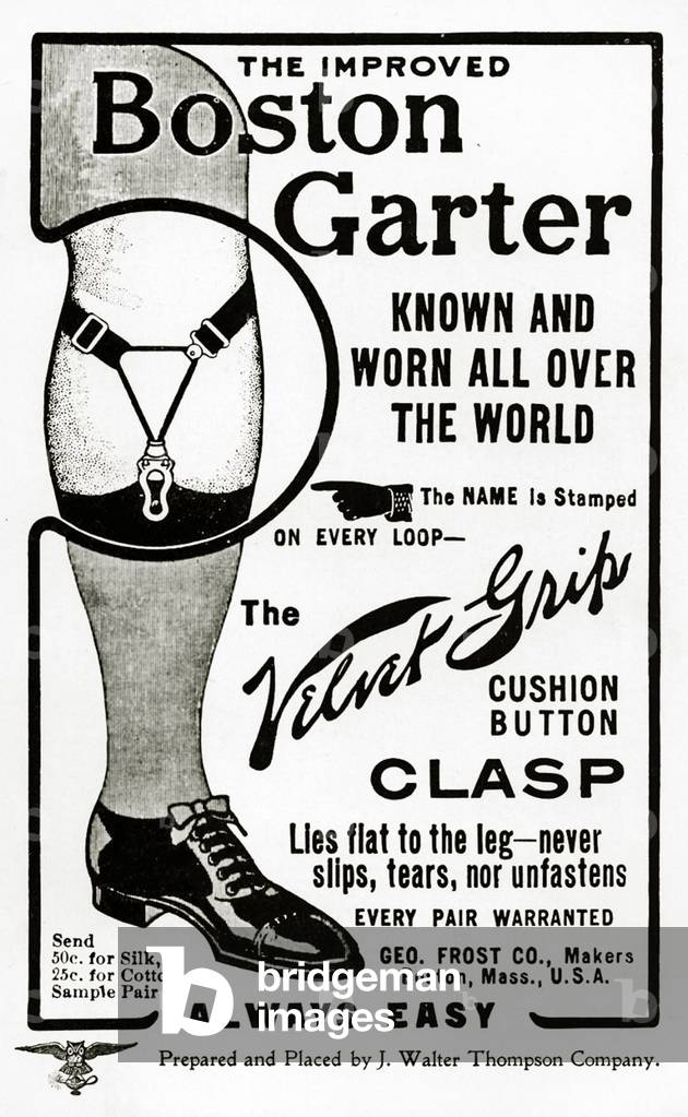 Poster advertising Boston Garters for men, 1917 (litho)