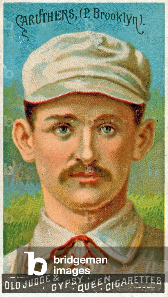 Portrait of Bob Caruthers, Brooklyn Trolley-Dodgers, 1887 (litho)