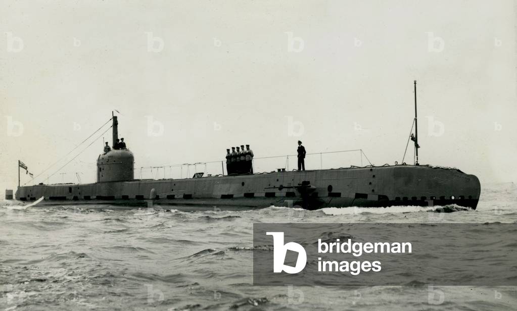Royal Navy Submarine H.M.S. Sleuth, c.1956 (photo)