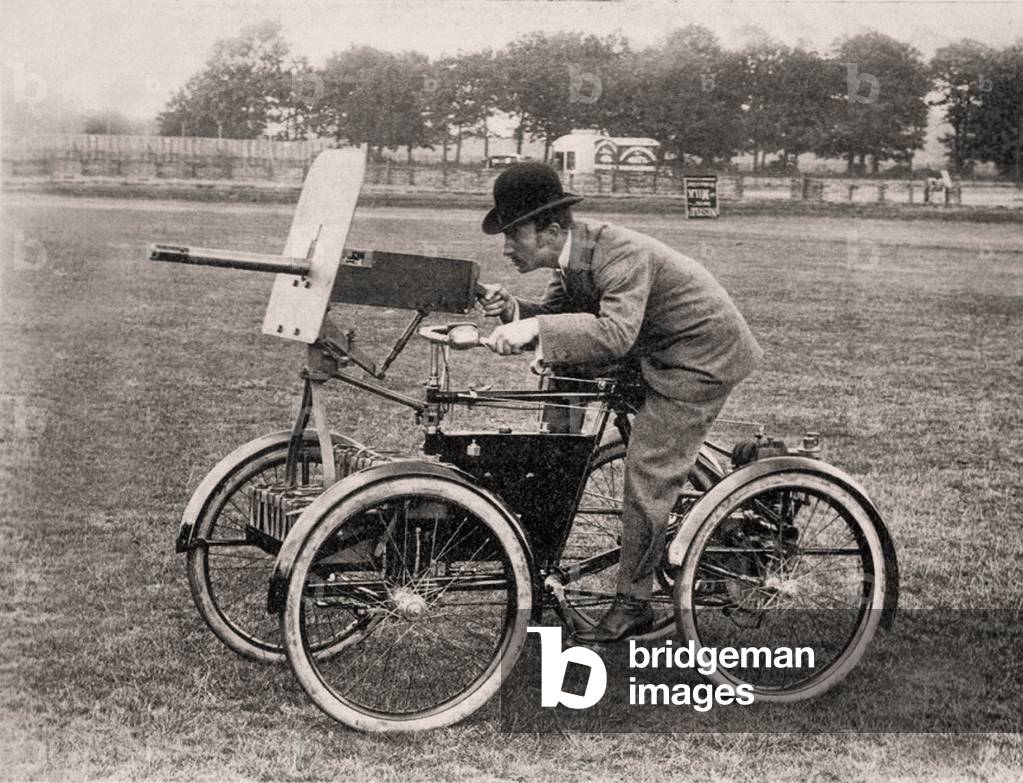 The Motor scout in action, 1889 (photo)