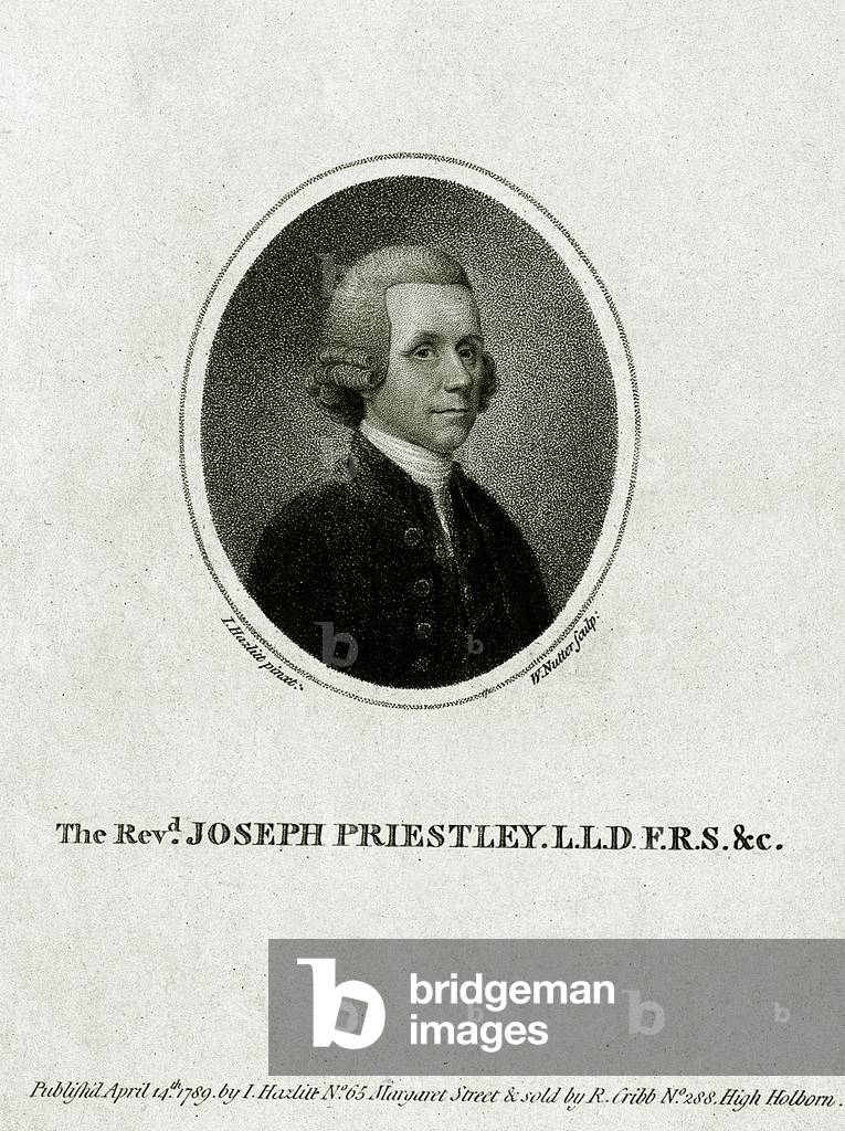 Portrait of Joseph Priestley. c.1789 (engraving)
