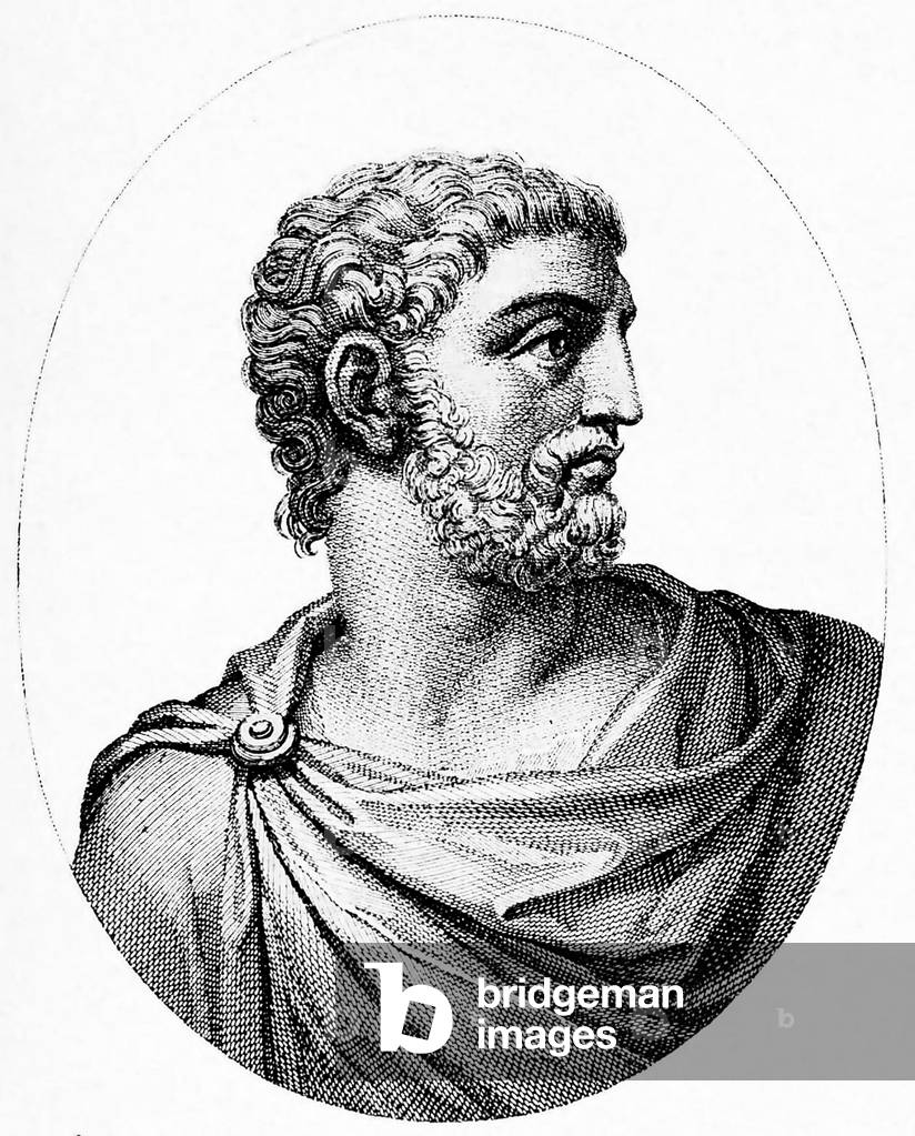 Bust of Alcibiades, 1905 (engraving)