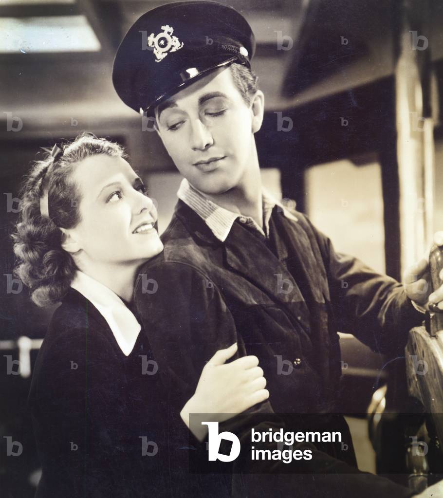 Lobby Card with Janet Gaynor and Robert Taylor, 1930s (b/w photo)
